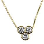 PAGE Estate Necklaces and Pendants 18k Yellow Gold David Weisz Diamond Trio Necklace