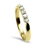 PAGE Estate Wedding Band 18K Yellow Gold Hearts on Fire Diamond Band 7.5