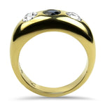 PAGE Estate Ring 18K Yellow Gold Sapphire & Diamond Gypsy Ring 5