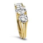 PAGE Estate Engagement Ring 18k Yellow Gold Three Diamond Engagement Ring 6.25