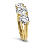 PAGE Estate Engagement Ring 18k Yellow Gold Three Diamond Engagement Ring 6.25