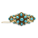 PAGE Estate Bracelet 18K Yellow Gold Turquoise Bangle Bracelet