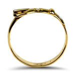 PAGE Estate Ring 18k Yellow Gold Victorian Buckle Band 7.5