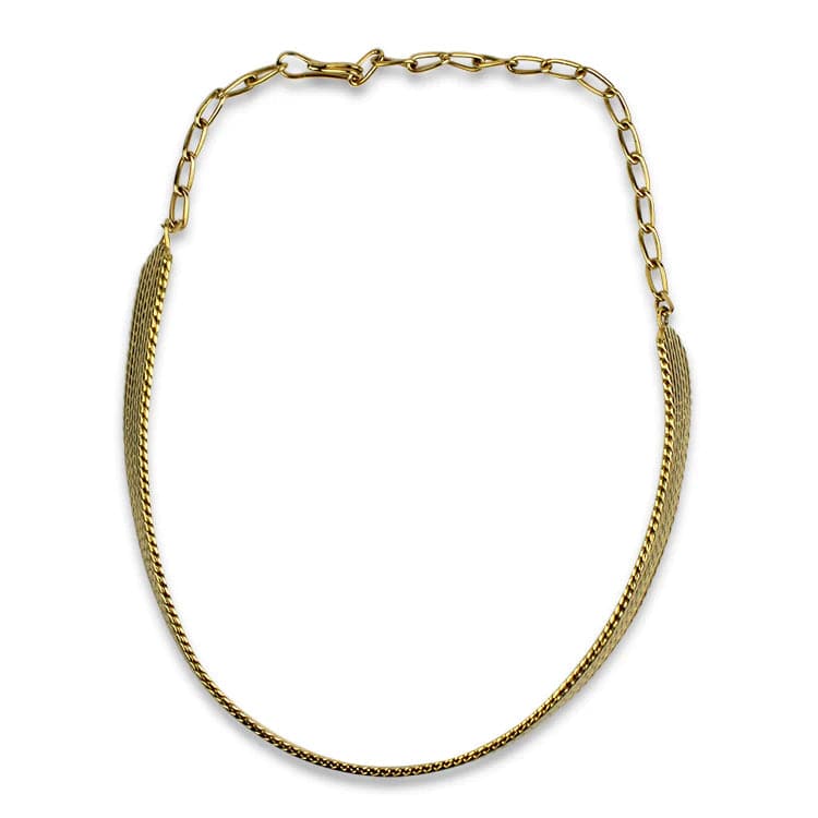 PAGE Estate Necklaces and Pendants 18k Yellow Gold Weave Collar Necklace