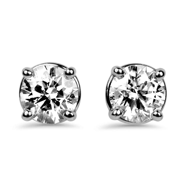 PAGE Estate Earring .65ctw 4-Prong Diamond Studs