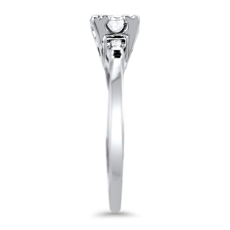 PAGE Estate Engagement Ring Classic .82ct Diamond Ring with Baguettes 7