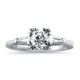 PAGE Estate Engagement Ring Classic .82ct Diamond Ring with Baguettes 7