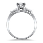 PAGE Estate Engagement Ring Classic .82ct Diamond Ring with Baguettes 7