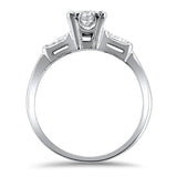 PAGE Estate Engagement Ring Classic .82ct Diamond Ring with Baguettes 7