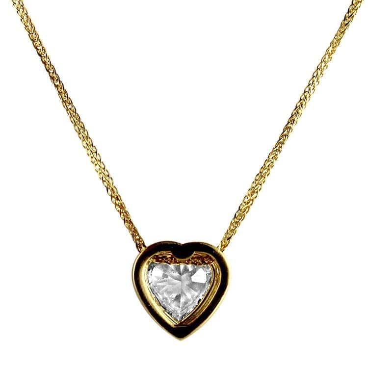 PAGE Estate Necklaces and Pendants Diamond Heart Necklace
