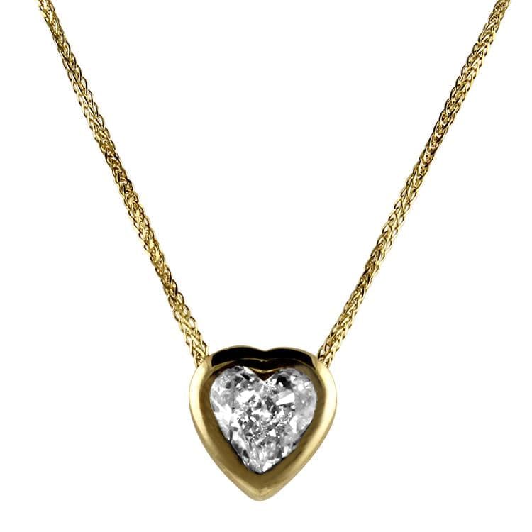 PAGE Estate Necklaces and Pendants Diamond Heart Necklace