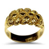 PAGE Estate Ring Edwardian 18K Yellow Gold Engraved Tapered Ring 6.75