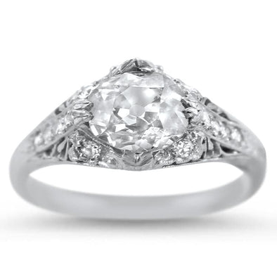 PAGE Estate Engagement Ring Edwardian .90ct Diamond Ring 6