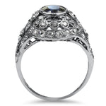 PAGE Estate Ring Edwardian Platinum 1.10cts Sapphire and Diamond Cluster Ring 6.25