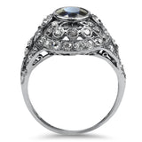 PAGE Estate Ring Edwardian Platinum 1.10cts Sapphire and Diamond Cluster Ring 6.25