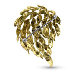 PAGE Estate Pins & Brooches Enameled Leaf Brooch