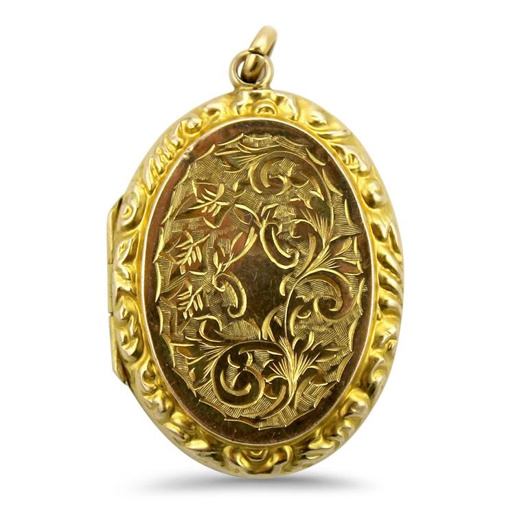 PAGE Estate Necklaces and Pendants Engraved Locket