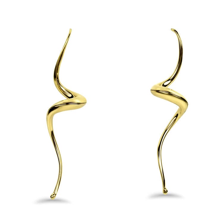 PAGE Estate Earring Estate 18k Yellow Gold Small Helicoidal Earrings