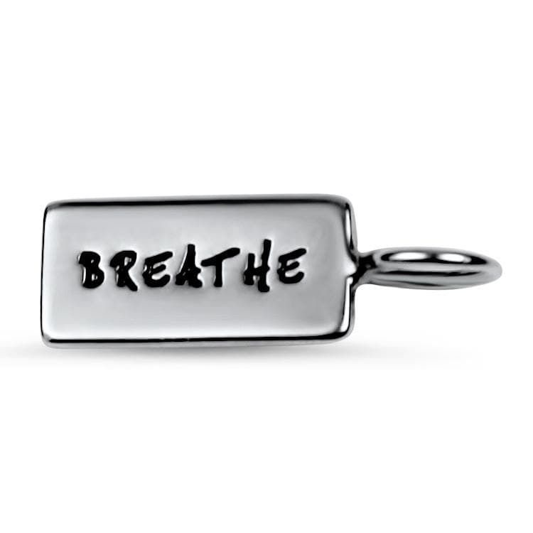 PAGE Estate Charm Estate Heather Moore Sterling Silver "Breathe" Tag Charm & Pendant