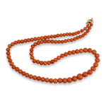 PAGE Estate Necklaces and Pendants Graduated Coral Bead Necklace 20"