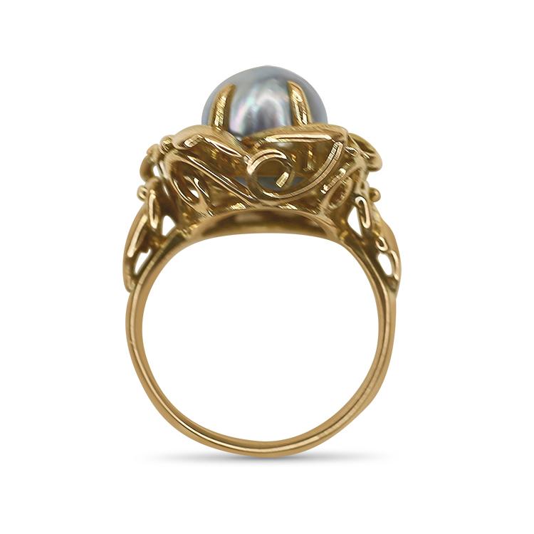 PAGE Estate Ring Pearl Cluster Ring 5