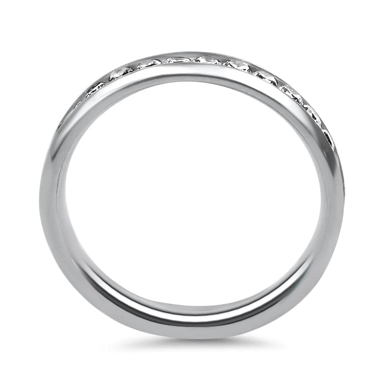 PAGE Estate Wedding Band Platinum Channel Diamond Eternity Band - Finger Size 7 7
