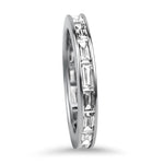 PAGE Estate Wedding Band Platinum Channel Set Straight Baguette Diamond Band 6.25