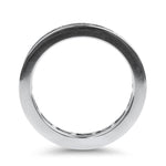 PAGE Estate Wedding Band Platinum Channel Set Straight Baguette Diamond Band 6.25