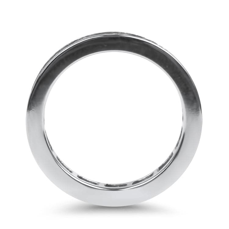 PAGE Estate Wedding Band Platinum Channel Set Straight Baguette Diamond Band 6.25