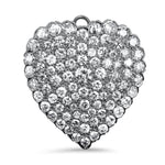 PAGE Estate Necklaces and Pendants Platinum Diamond Heart Pin and Pendant