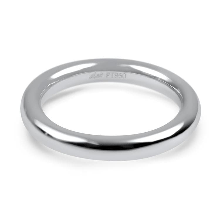 PAGE Estate Wedding Band Platinum Half-Round 3mm Wedding Band 4.75