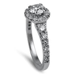 PAGE Estate Engagement Ring Platinum Hearts on Fire Transcend Halo Diamond Ring 5.25