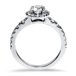 PAGE Estate Engagement Ring Platinum Hearts on Fire Transcend Halo Diamond Ring 5.25