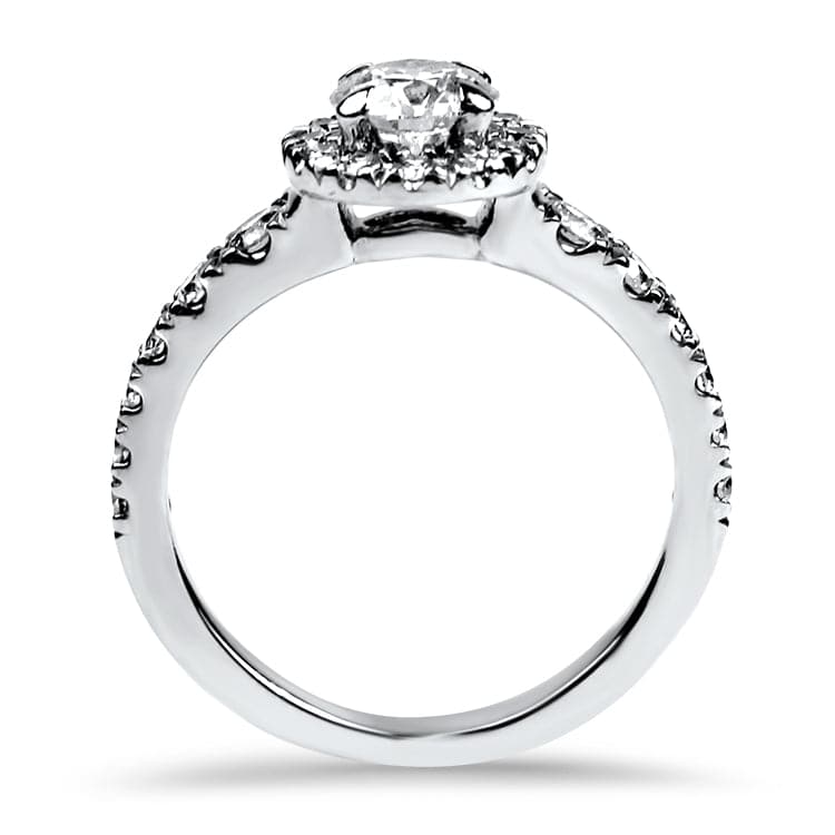PAGE Estate Engagement Ring Platinum Hearts on Fire Transcend Halo Diamond Ring 5.25