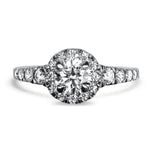 PAGE Estate Engagement Ring Platinum Hearts on Fire Transcend Halo Diamond Ring 5.25