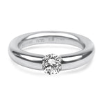 PAGE Estate Engagement Ring Platinum Neissing Spannring Tension Set .50ct Diamond Solitaire Ring - Finger Size 5.5 5.75