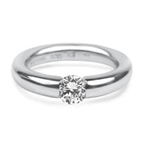 PAGE Estate Engagement Ring Platinum Neissing Spannring Tension Set .50ct Diamond Solitaire Ring - Finger Size 5.5 5.75
