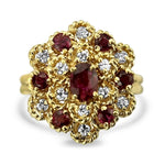 PAGE Estate Ring Ruby & Diamond Ring 10