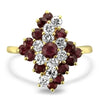 PAGE Estate Ring Ruby & Diamond Ring 7.25
