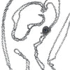 PAGE Estate Necklaces and Pendants Silver Art Nouveau Cable Chain Heart Slide Necklace