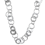 PAGE Estate Necklaces and Pendants Sterling Silver Open Circles Link Necklace