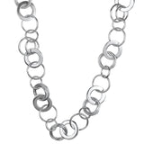 PAGE Estate Necklaces and Pendants Sterling Silver Open Circles Link Necklace