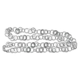 PAGE Estate Necklaces and Pendants Sterling Silver Open Circles Link Necklace