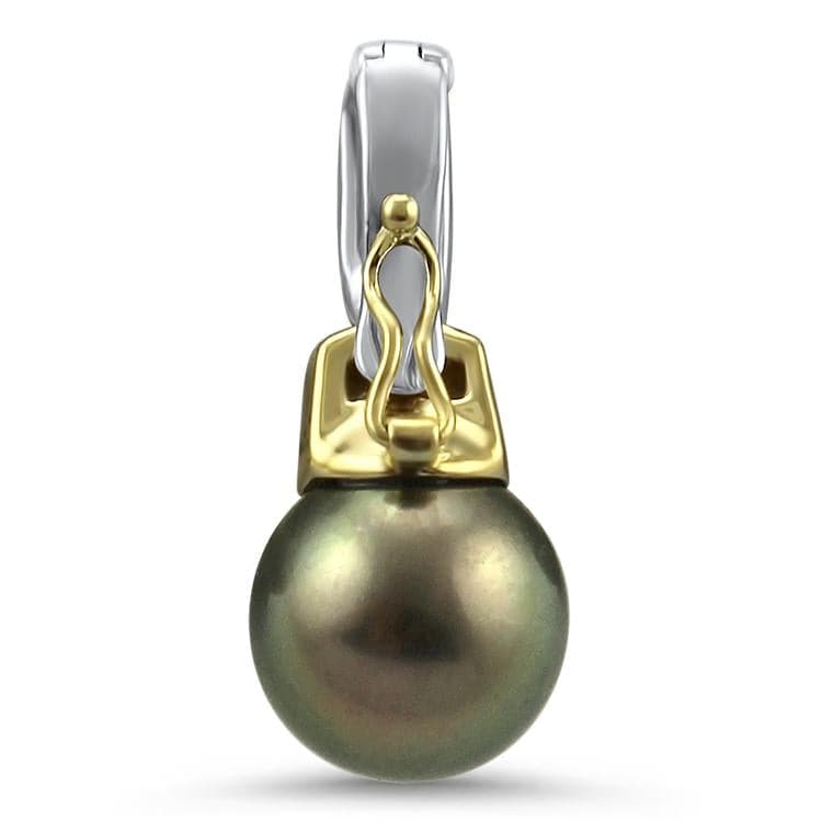 PAGE Estate Necklaces and Pendants Tahitian Pearl & Diamond Pendant