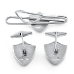 PAGE Estate Men's Jewelry Thai Elephant Cuff Link & Tie Clip Set