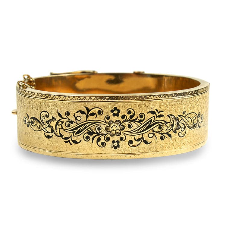 PAGE Estate Bracelet Victorian 14k Yellow Gold Wedding Bangle Set