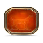 PAGE Estate Necklaces and Pendants Victorian Yellow Gold Carnelian Dog Fob