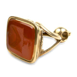 PAGE Estate Necklaces and Pendants Victorian Yellow Gold Carnelian Fob