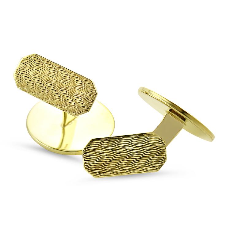 PAGE Estate Men's Jewelry Wavy Cuff Links