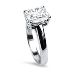 PAGE Estate Engagement Ring White Gold 2.01cts Radiant Diamond Solitaire Ring 4.75